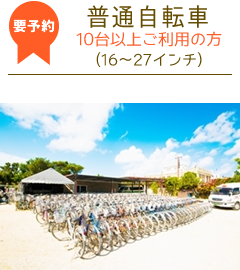 竹富島レンタサイクル普通自転車10台以上